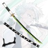 RYPDKM Demon Slayer Bambou Épée De Samouraï en Bois Shinazugawa Sanemi Katana– Accessoire De Cosplay Bois Couteau Sabre Dani