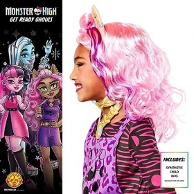 RUBIES - Accessoire pour Déguisement Enfant MONSTER HIGH Officiel - Perruque Marron - Clawdeen Wolf - Taille Unique - Pour Co
