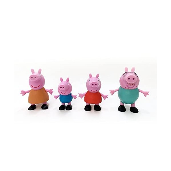 Comansi Lot de 4 Figurines Peppa Pig Peppa, George, Mama et Papa