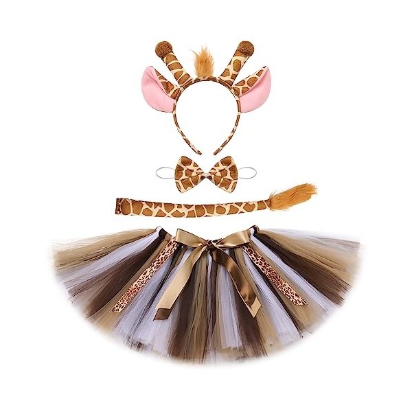 Bébés Filles Déguisement Animaux Tutu Jupe, Dress Up Tulle pour Enfants dhalloween Noël Fête Carnaval Cosplay avec Bandeau 4