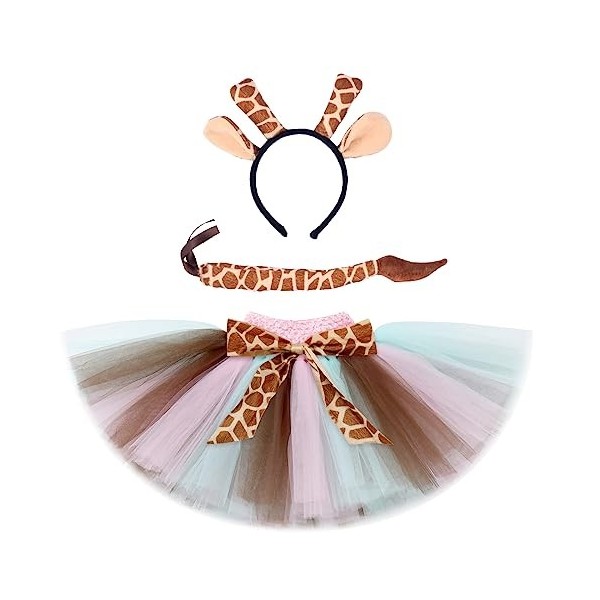 Bébés Filles Déguisement Animaux Tutu Jupe, Dress Up Tulle pour Enfants dhalloween Noël Fête Carnaval Cosplay avec Bandeau 4