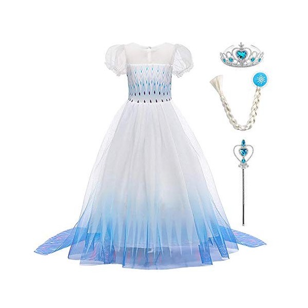 OBEEII Princesse Costume Fille Cosplay Déguisement et Accessoires Enfant Robe de Soirée Halloween Fêtes Noël Anniversaire Car