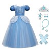 Filles Cendrillon Robe Déguisement Enfant Cinderella Princesse Costume Halloween Carnaval Cosplay Noël Soirée Cérémonie Costu