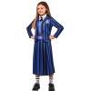 RUBIES - Déguisement Enfant MERCREDI Officiel - Robe Longue Chemisier Noir, Pois Blanc - Mercredi Uniforme - Taille Enfant au