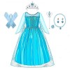 IDOTTA Elsa Costume Dress, Anna Princess Déguisement Cosplay pour Filles Fête Demoiselle dhonneur Pageant Anniversaire Hallo