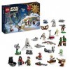 LEGO 75366 Star Wars Le Calendrier de l’Avent 2023, avec 24 Cadeaux de Nöel dont 9 Personnages, 10 Jouets de Véhicules et 5 M