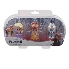 La Reine des Neiges 2, Blister 3 Figurines Whisper & Glow Lumineuses, Figurines qui s’Illuminent quand on Souffle, à Collecti