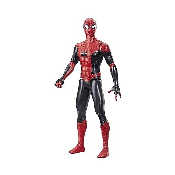 Spider-Man Marvel Titan Hero Series, figurine Spider-Man en costume rouge et noir de 30 cm inspirée du film de Spider-Man, en