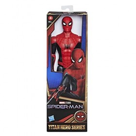 Spider-Man Marvel Titan Hero Series, figurine Spider-Man en costume rouge et noir de 30 cm inspirée du film de Spider-Man, en