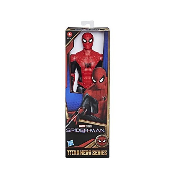 Spider-Man Marvel Titan Hero Series, figurine Spider-Man en costume rouge et noir de 30 cm inspirée du film de Spider-Man, en