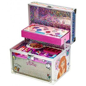 Disney Princess - Townley Girl Train Case Cosmetic Makeup Set Includes Lip Gloss, Ombre à paupières, Brosse, Vernis ! À parti