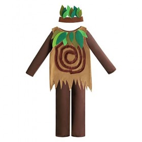 Qianly Déguisements darbres pour enfants - Chapeau Veste Tenue Accessoires Habiller des vêtements pour Spectacle de scène Je