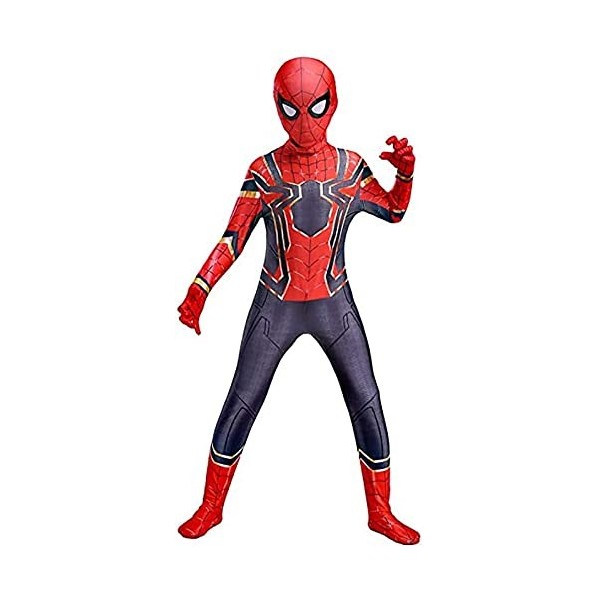 Waeihh Déguisement Spiderman 3D pour enfant, accessoire de fête, Halloween, carnaval, cosplay, super-héros en spandex Lycra 