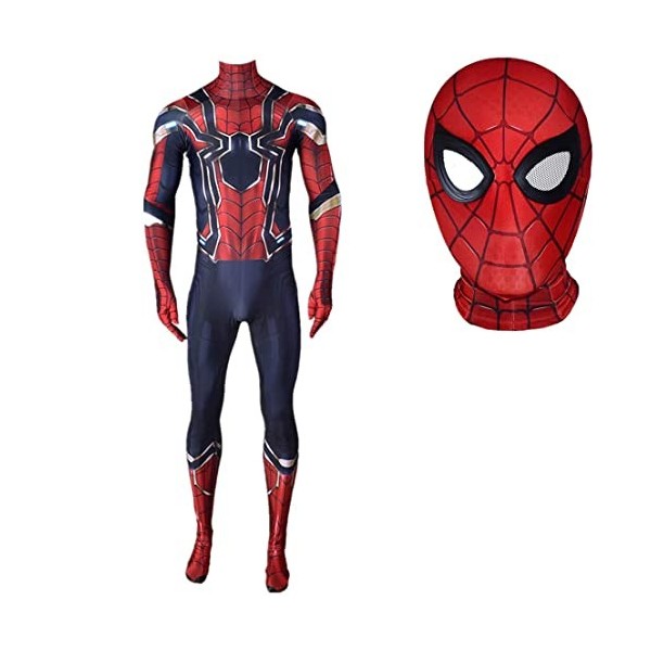 MODRYER Costumes Spiderman Fer Araignée Déguisements Costume Halloween Combinaison Unisexe Enfants Adultes Cosplay Vêtements 