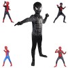 DONY Costume Super héros Spiderman 3D pour Enfant,Costume Combinaison DHalloween Cosplay VêTements de FêTe DAnniversaire Ca