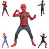 DONY Costume Super héros Spiderman 3D pour Enfant,Costume Combinaison DHalloween Cosplay VêTements de FêTe DAnniversaire Ca