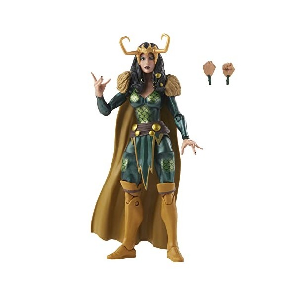 Marvel Hasbro Legends Series, Figurine Loki Agent dAsgard de 15 cm avec Pack rétro et 2 Accessoires