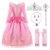 ReliBeauty Fille Robe de Princesse pour Enfant Déguisement Costume de Conte de Fée Tenue Cosplay Noël, Avec Accessoires 150 