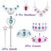 WATINC 46Pcs Princesse Dress Up Accessoires Set Filles Habiller Déguisement Bijoux Toys Diadème Collier Bracelet Baguette Mag