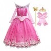 Costume de Carnaval Filles Princesse Robe de Aurora La Belle au Bois Dormant Déguisements Cosplay Halloween Noël Fête Robe de