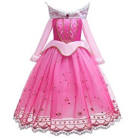 Costume de Carnaval Filles Princesse Robe de Aurora La Belle au Bois Dormant Déguisements Cosplay Halloween Noël Fête Robe de