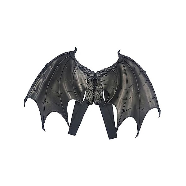 LOVIVER Ailes de dragon pour enfants Accessoires de costume de dragon Bretelles larges élastiques Ailes de dragon 3D réaliste