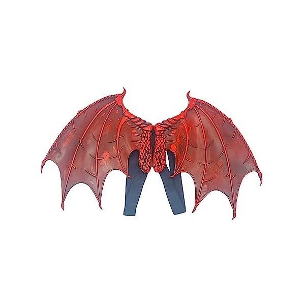 LOVIVER Ailes de dragon pour enfants Accessoires de costume de dragon Bretelles larges élastiques Ailes de dragon 3D réaliste