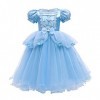 Filles Cendrillon Robe Déguisement Enfant Cinderella Princesse Costume Halloween Partie Carnaval Cosplay Noël Soirée Cérémoni