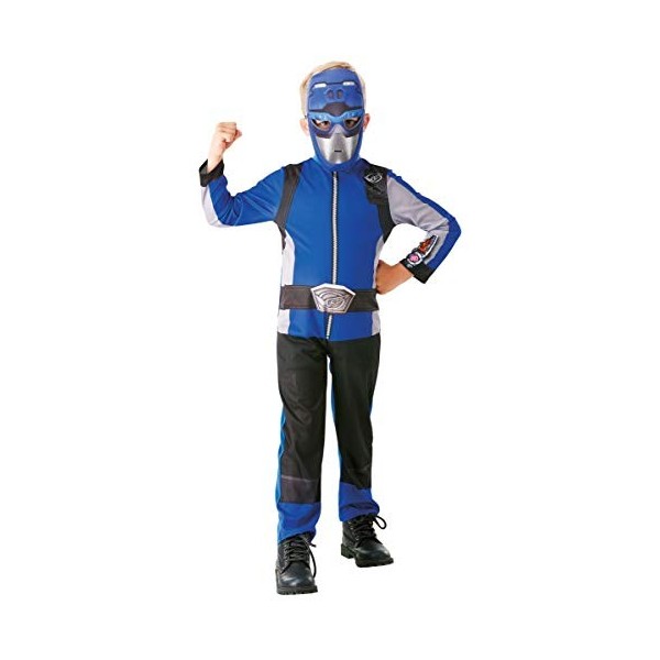 Rubies Costume officiel Power Rangers de la Bête Morphers – Bleu Ranger classique pour enfant, taille S, 3–4 ans