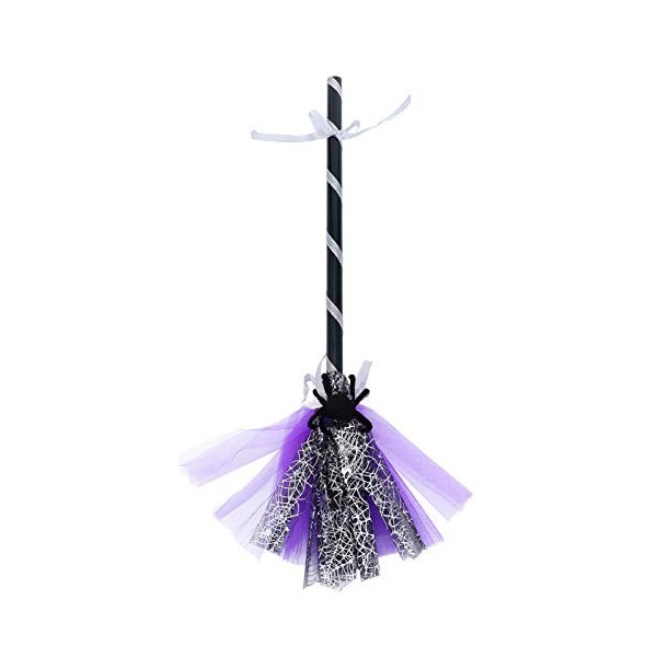 BESPORTBLE Balai de sorcière en plastique pour Halloween - Accessoire de déguisement pour enfant - Violet