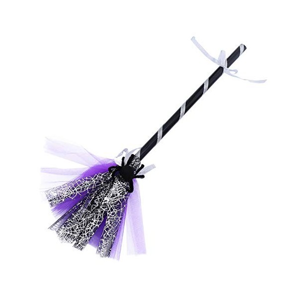 BESPORTBLE Balai de sorcière en plastique pour Halloween - Accessoire de déguisement pour enfant - Violet