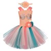 IBAKOM Costume Sirène Enfants Fille Ariel Raiponce Déguisement Princesse Cosplay Carnaval Halloween Noël Fête Anniversaire Pa