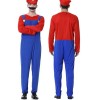 VISVIC Costume Super Brothers, Costume de Carnaval Halloween Hommes Femmes Garçons Filles, Déguisements de Carnaval, Homme Ro