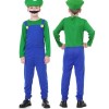 VISVIC Costume Super Brothers, Costume de Carnaval Halloween Hommes Femmes Garçons Filles, Déguisements de Carnaval, Homme Ro