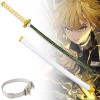 Asenmao Épée De Samouraï en Bois Epee en Demon Slayer De Katana Anime, Accessoires Dépée Ninja 6cm/104cm, Jouet pour Enfants