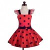 Lito Angels Deguisement Ladybug Coccinelle avec Ailes et Accessoires Enfant Fille, Robe Rouge à Pois Anniversaire Fete Carnav