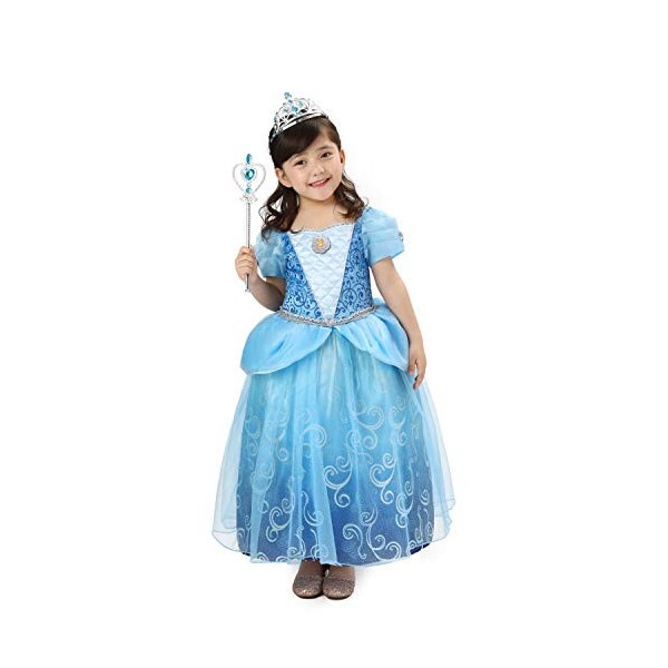 Sincere Party Déguisement de princesse Raiponce pour filles, Déguisement de jeu de rôle Raiponce avec accessoires 7-8 ans