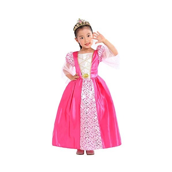 Sincere Party Déguisement de princesse Raiponce pour filles, Déguisement de jeu de rôle Raiponce avec accessoires 7-8 ans