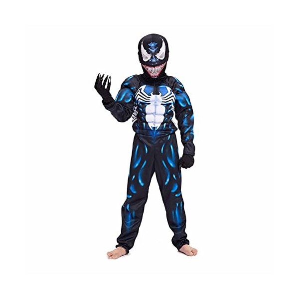 Garçons Venom Halloween Body Muscle Araignée Cosplay Costume Fête Danniversaire Mascarade Onesies Déguisements Jeu de Rôle A