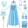 Sugeru® 14pcs Elsa robe princesse fille Set,Elsa Anna deguisement princesse fille & Accessoires,deguisement enfant costume re