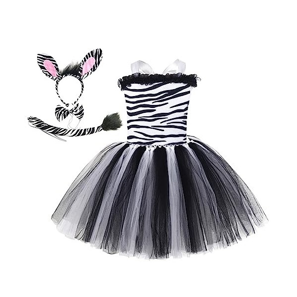 Xiaojiu DéGuisement Enfant Fille Deguisement De Sorciere,Enfant 4 Ans Robe Fille Halloween Accessoires Disco Jupe Rouge Fille