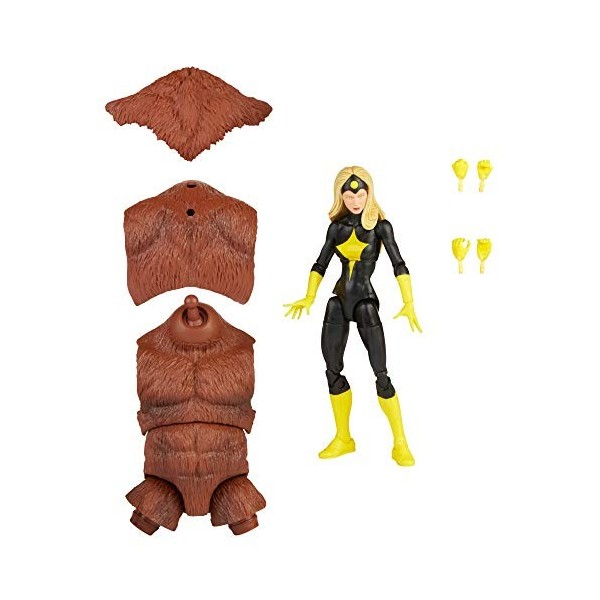 Hasbro Marvel Legends Series, figurine Darkstar de 15 cm, design et articulations premium, avec 2 accessoires et pièce Build-