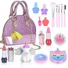 Jouets Fille 4-12 Ans, Maquillage Enfant Jouet Fille, Kit de Maquillage Lavable et Sac à Main Fille, Cadeau Princesse Jeux, F