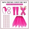 Boyiee Lot de 10 accessoires de costume des années 80 pour filles, costume de Noël pour enfants, cosplay, fête rétro sur le t