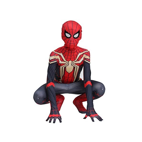 VVlight Déguisement Spiderman No Way Home Costume Cosplay pour enfa