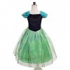 Lito Angels Deguisement Reine des Neiges Robe de Couronnement Princesse Anna avec Accessoires Enfant Fille, Taille 7-8 ans, V