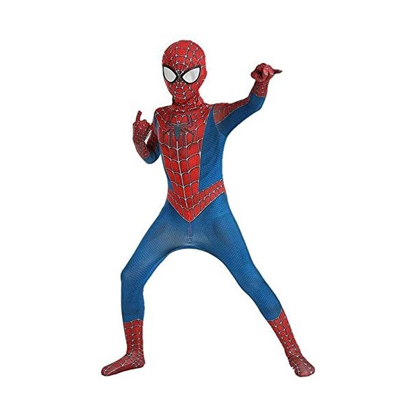 Waeihh Costume Spiderman pour enfants - Accessoire 3D - Pour fête, Halloween, carnaval, cosplay, super héros - Spandex - Comb