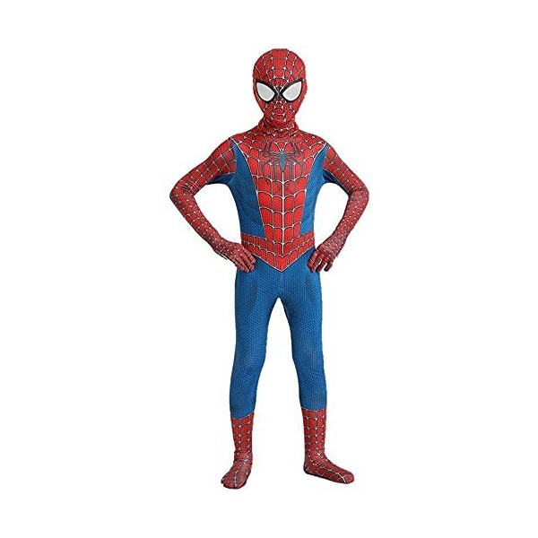 Waeihh Costume Spiderman pour enfants - Accessoire 3D - Pour fête, Halloween, carnaval, cosplay, super héros - Spandex - Comb