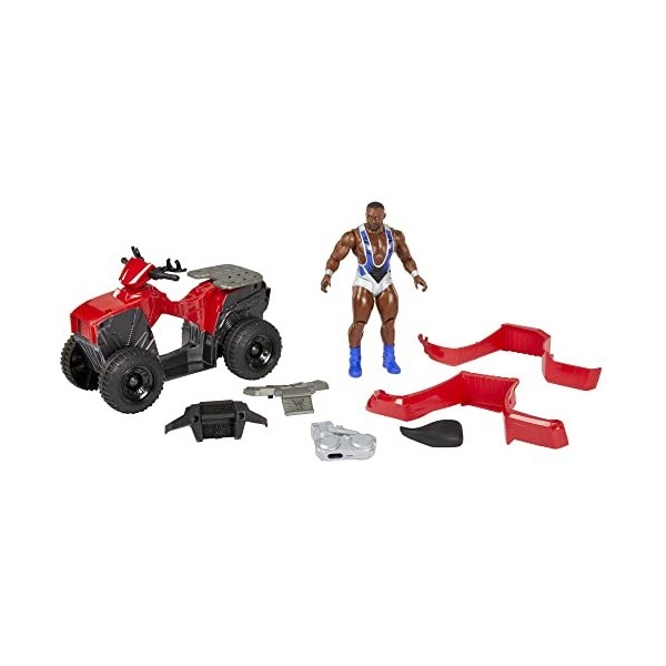 ​WWE Wrekkin Slam ‘N Spin ATV with Spinning Handlebars Action and Breakable Parts, Includes 6-inch Big E Basic Action Figure,