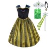 Lito Angels Deguisement Reine des Neiges Robe de Couronnement Princesse Anna avec Accessories Enfant Fille, Taille 5-6 ans, V